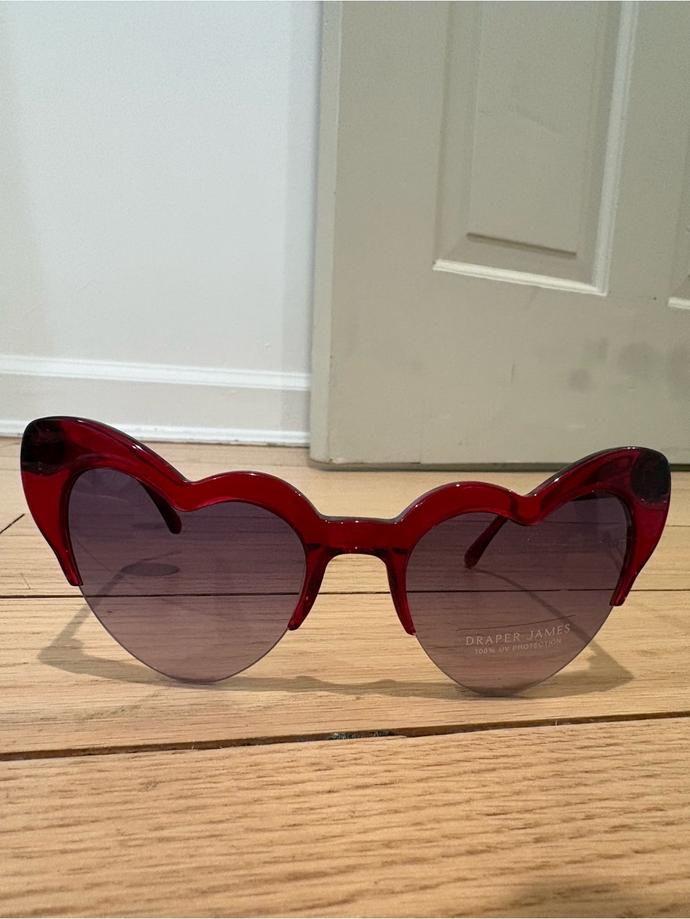Draper James Red Heart Frame Sunglasses with Gradient Lenses